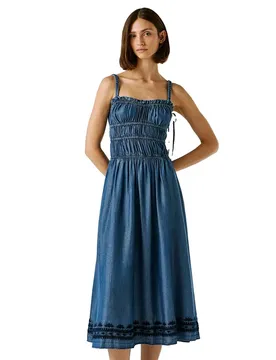 Robe Longue Sans Manches Cass Blue XL