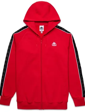 Felpa Con Zip 222 Banda Zamin Red Racing / Black / White XL