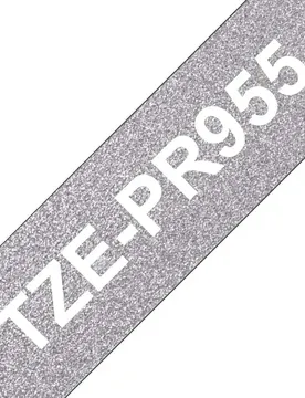 Ruban D´étiquettes Thermiques P-touch Tzepr955 24 Mm X 8 M White / Premium Silver One Size unisex