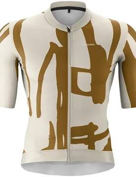 Maglia A Maniche Corte Road Print Chateaugray / Baked Pretzel
