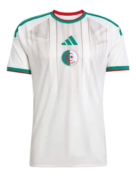 T-shirt à Manches Courtes Domicile Algeria 26/27 Replica Chalk White M