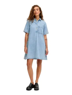 Robe Courte à Manches Courtes Amara Sille Jjxx Light Blue Denim XS