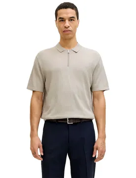 Polo A Maniche Corte Emil Oatmeal / Detail Melange 2XL