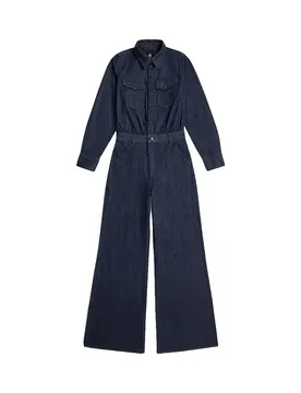 Tuta A Maniche Lunghe Western Wide Leg Rinsed M