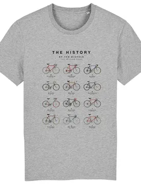 Maglietta A Maniche Corte History Of The Bicycle 2.0 Heather Grey
