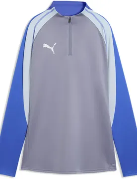 Sweat à Demi-zip Individualblaze Gray Sky / White / Royal Sapphire XS