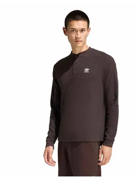 T-shirt à Manches Longues Trefoil Essentials Aurora Coffee S