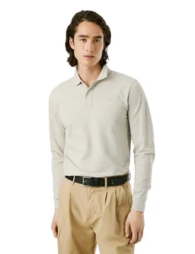Polo à Manches Longues New Oliver Gd Light Grey Marl XL