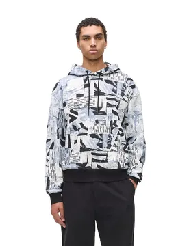 Karl Jeans Felpa Con Cappuccio Am20023 Relaxed Fit Urban Texture M