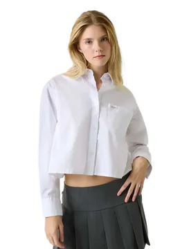 Chemise à Manches Longues W6rh64wh7p1 Cropped Pure White M