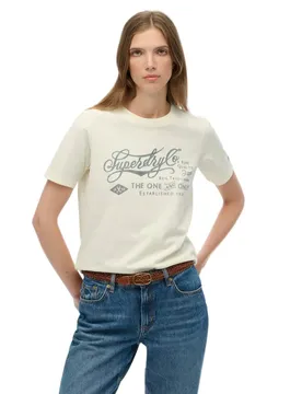 T-shirt à Manches Courtes Industry Worker Relaxed Cream S