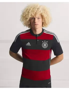 T-shirt à Manches Courtes Germany Away 14 Black / Victory Red 2XL