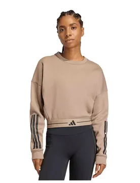 Sweat-shirt Hyperglam 3 Stripes Cropped Crewneck Chalky Brown M