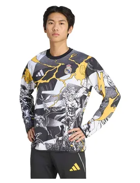Sweat-shirt Avant-match Real Madrid 25/26 Avengers Warm White / Black / Bold Gold M