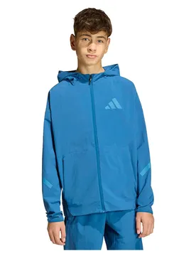 Felpa Con Zip Z.n.e Woven Travel Cover-up Dusky Petrol / Dusky Ink 9-10 Anni