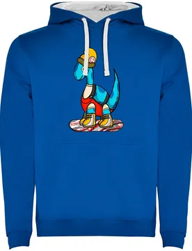 Sweat à Capuche Dino Snow Royal Blue M Homme