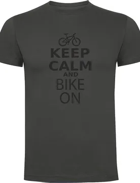 T-shirt à Manches Courtes Keep Calm And Bike On