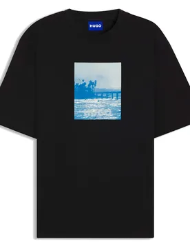 Hugo T-shirt à Manches Courtes Nierofix 10258299 Blue Black M