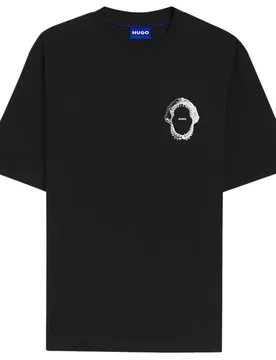 Hugo T-shirt à Manches Courtes Nofishix 10272987 Blue Black 2XL