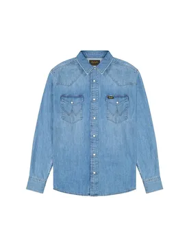 Chemise à Manches Longues Western Mid Light Wash M