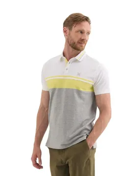 Polo à Manches Courtes 2507669 Stripes Lime L Homme