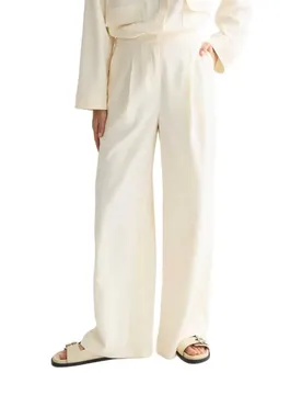 Pantaloni Del Pigiama Eleni Wide Leg Eggnog XS