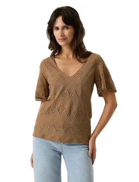 Chemise à Manches Courtes O260007 Soft Taupe XL