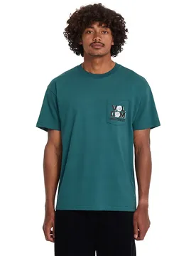 T-shirt à Manches Courtes Parted Out Pocket Rifle Green L