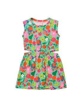Boboli Robe Sans Manches 453002 Fruit Print 6 Années Fille