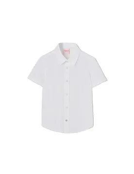 Boboli Chemise à Manches Courtes 873053 White 5 Années Garçon