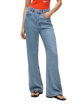 Karl Jeans Jeans A Vita Alta B2w10099 Flare Fit Washed Mid Blue 29