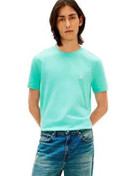 T-shirt à Manches Courtes Script Monogram Arctic Aqua XL