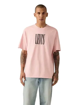T-shirt à Manches Courtes Vintage Fit Graphic Serif 2 Coral Blush S