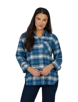Chemise à Manches Longues Shore Break Flannel Midnight Navy M
