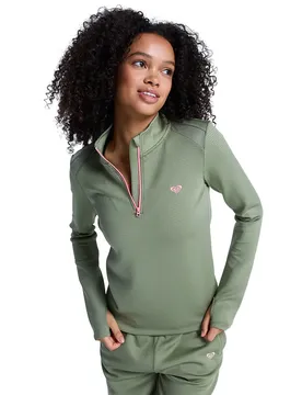 Felpa Con Mezza Zip Boundless Spirit Oil Green XS