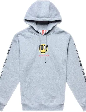 Troy Designs Felpa Con Cappuccio Happy Dayz Grey Heather