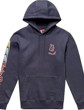 Troy Designs Felpa Con Cappuccio Peace Out Carbon / Black