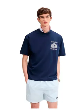 Maglietta A Maniche Corte Club Di Corsa Navy L