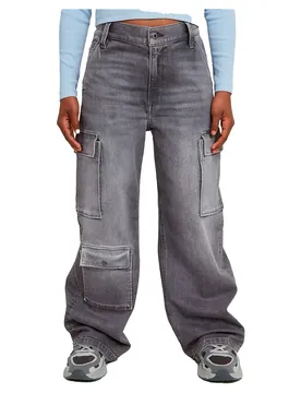 Jeans Mega Cargo Loose Fit Sun Faded Glacier Grey 14 Anni