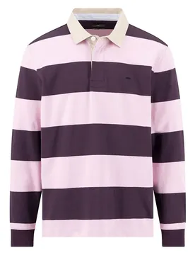 Polo A Maniche Lunghe 16021363 Aubergine 3XL
