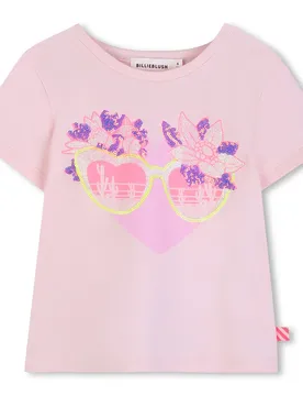 T-shirt à Manches Courtes U21956 Pastel Pink 4 Années Fille