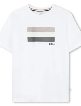 T-shirt à Manches Courtes J52979 White 6 Années Garçon