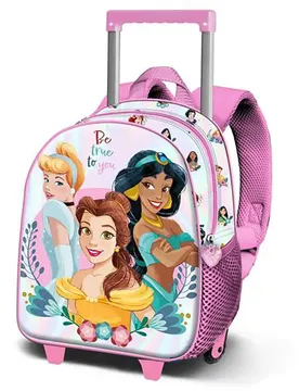 Sac à Dos à Roulettes 3d Floral Princesses Disney 11.5l 34x26x13 Cm Pink One Size unisex