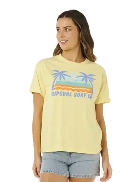 T-shirt à Manches Courtes Malibu Relaxed Lemon M