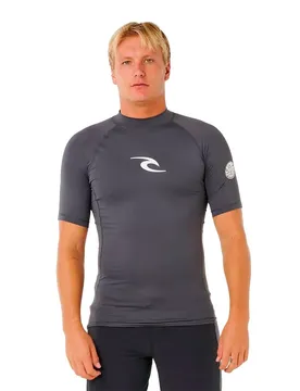 Rash Guard Manches Courtes Waves Upf Charcoal Grey M