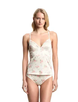 Maglietta Intima Tecnica Senza Maniche Ew0019_af19035 White Floral S