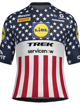 Maillot à Manches Courtes Lidl Trek Usa National Champion