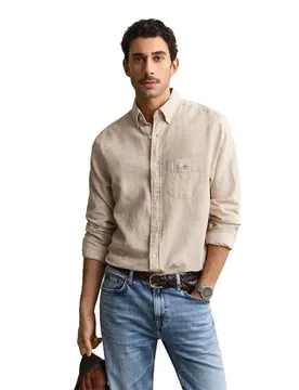 Chemise à Manches Longues 3250082 Oat Beige XL