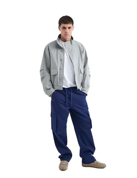 Pantaloni Cargo Alberto Twill Skater Fit Navy Blue 46