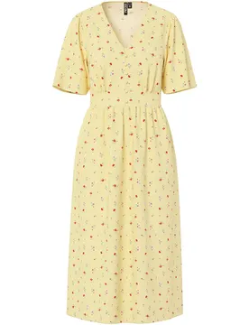 Robe à Manches Courtes Tala Midi French Vanilla / Flower M